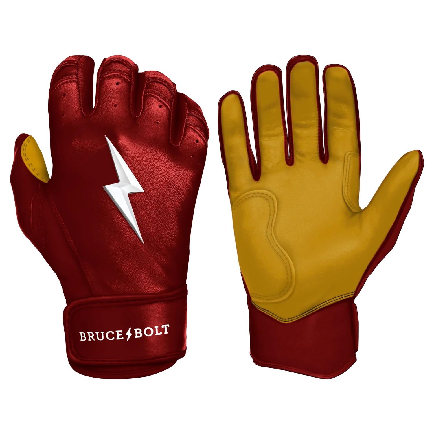 Bruce Bolt Premium Pro Baseball Batting Gloves Short Cuff 10 Bruce Bolt Premium Pro Baseball Batting Gloves Short Cuff - Image 8