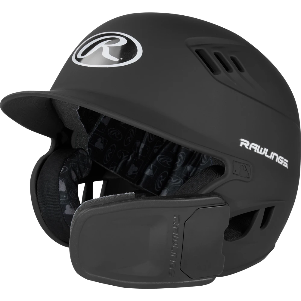 Rawlings R16 Baseball Batting Helmet Reverse C Flap W/ Cheek Extension RHB/LHB 4 Rawlings R16 Baseball Batting Helmet Reverse C Flap W/ Cheek Extension RHB/LHB - Image 2