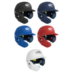 Rawlings Mach Matte Baseball Batting Helmet W/ Adjustable Face Guard MA07S