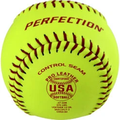 Baden Perfection USA 12” Leather Fastpitch Softball – Dozen 2A312FLY