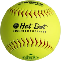 Miken Worth AHD12CY 12" Hot Dot ASA Slowpitch Softball-Dozen